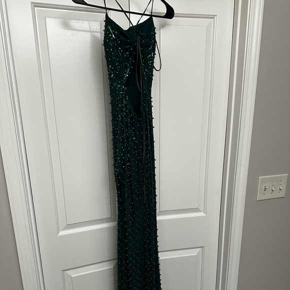 City Studio Teal Beaded Dress - Picture 3 of 8